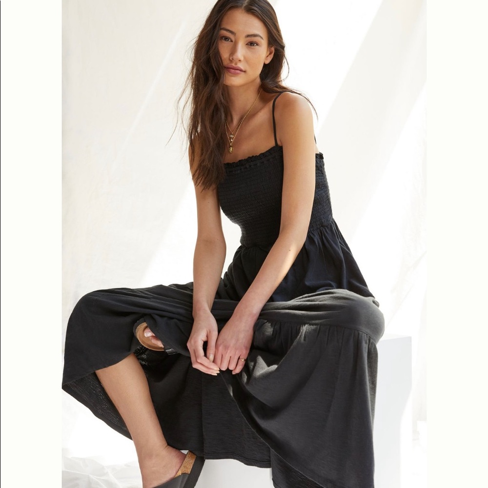Anthropologie black maxi dress